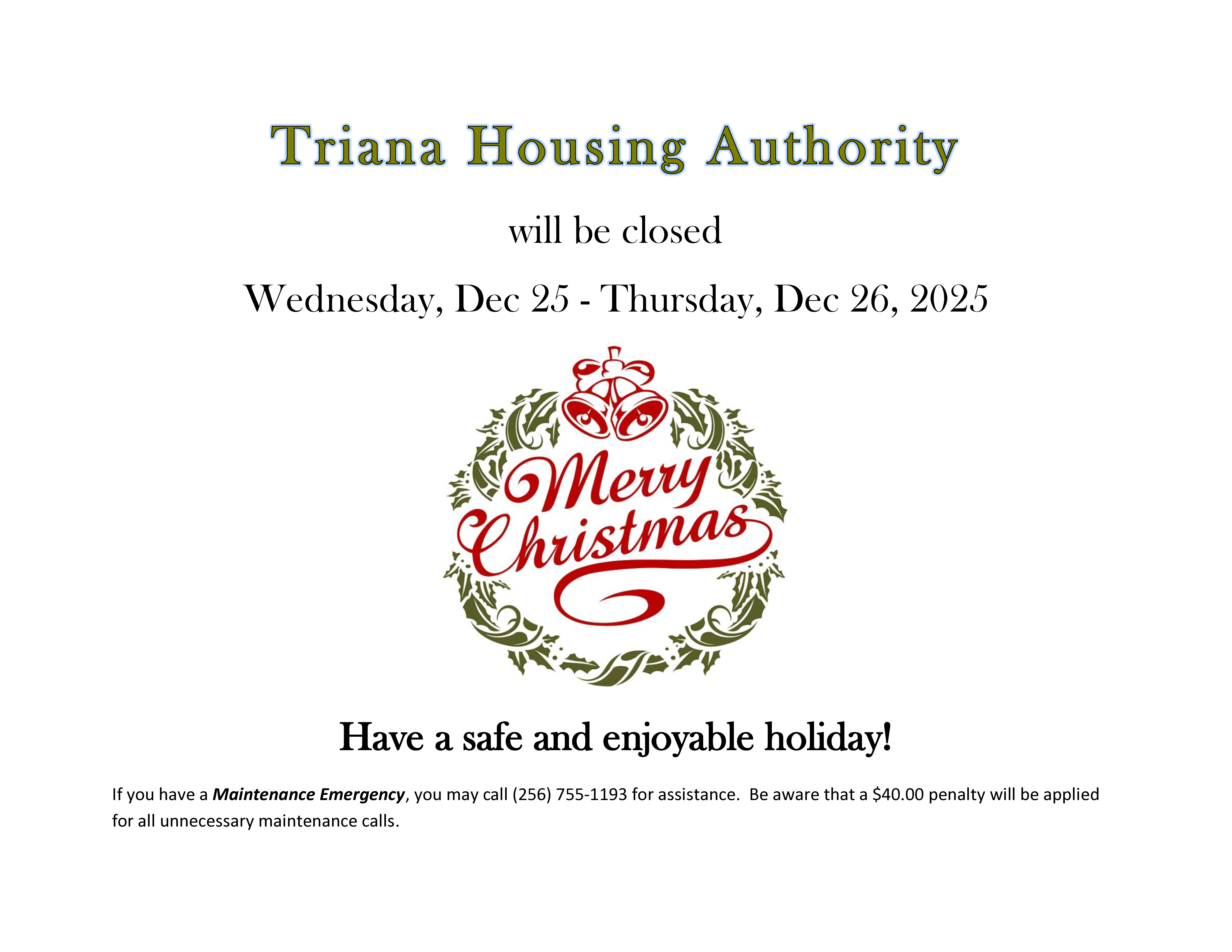 Housing Authority Notice